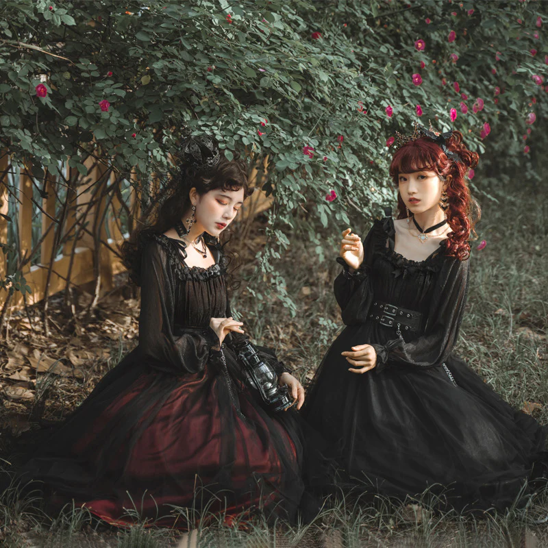 The Girl Assassin - Halloween Gothic Lolita Irregularly Hemline Dress - Image 2