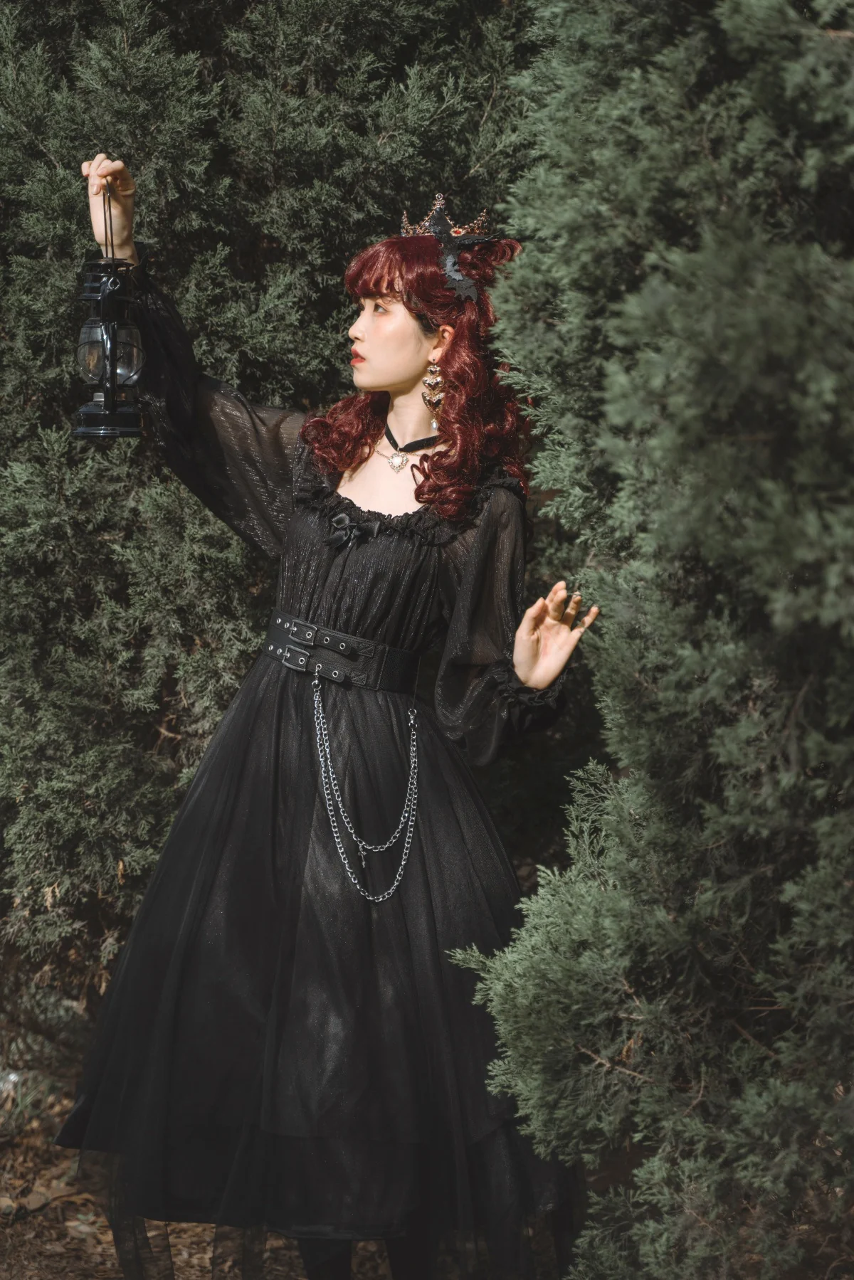 The Girl Assassin - Halloween Gothic Lolita Irregularly Hemline Dress - Image 20