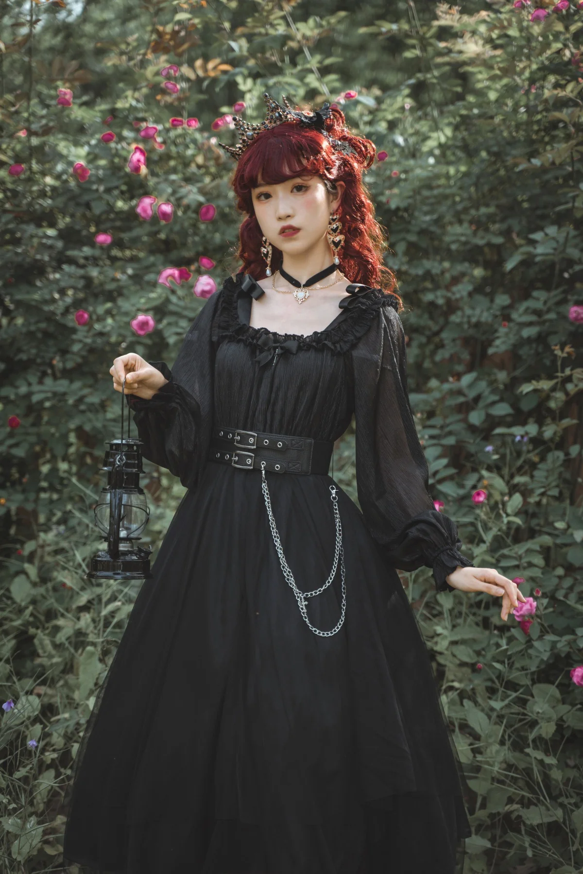 The Girl Assassin - Halloween Gothic Lolita Irregularly Hemline Dress - Image 21
