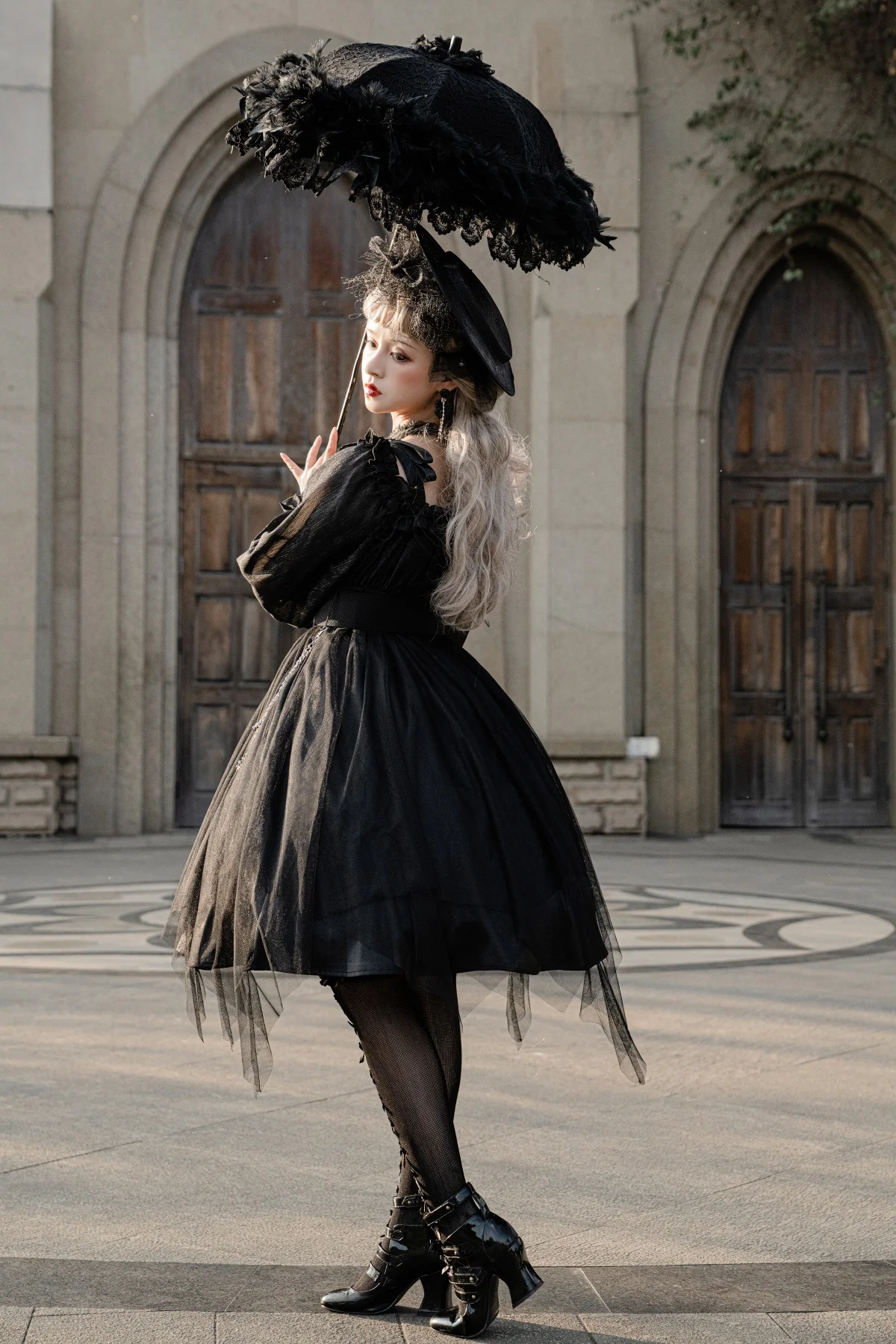 The Girl Assassin - Halloween Gothic Lolita Irregularly Hemline Dress - Image 30