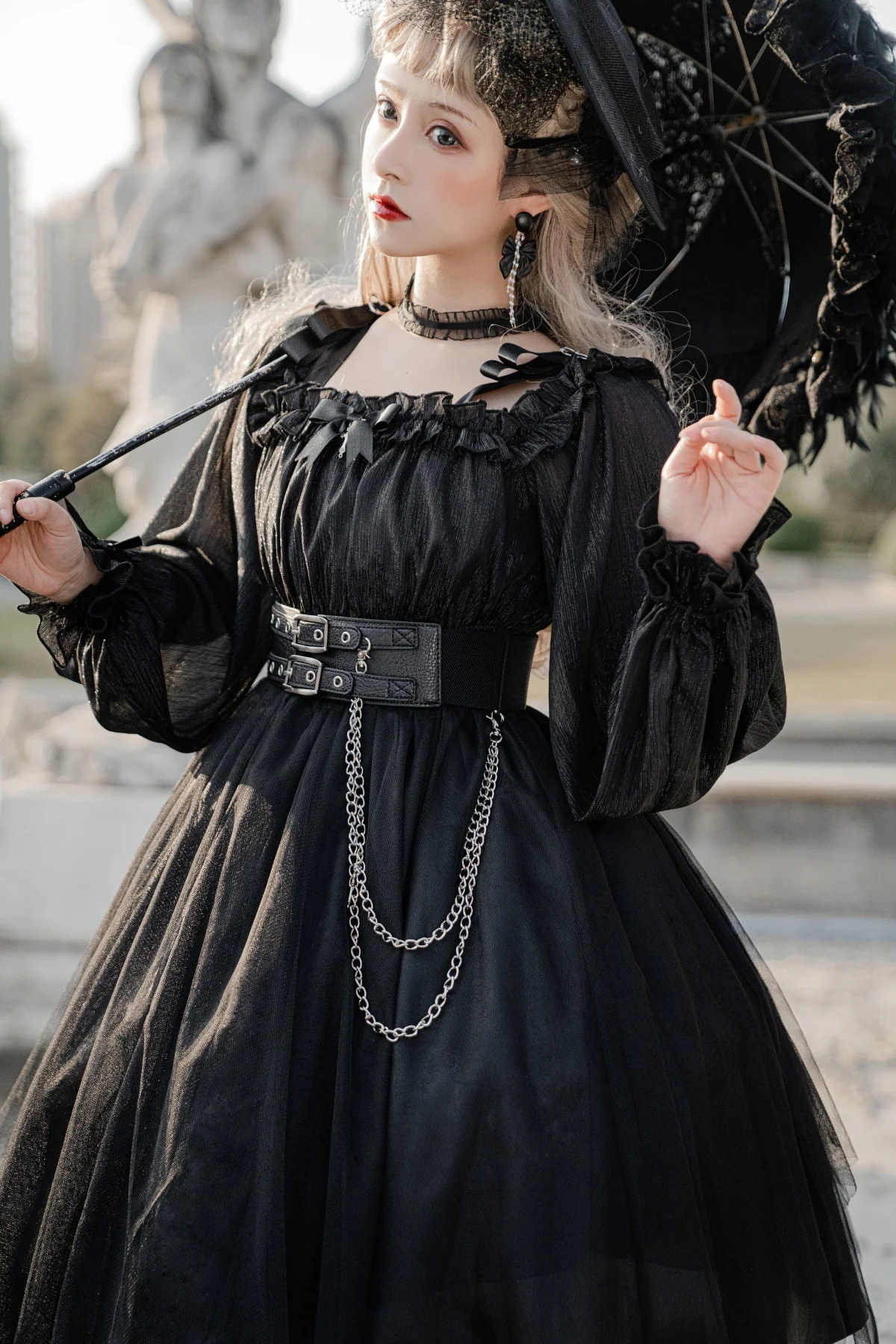The Girl Assassin - Halloween Gothic Lolita Irregularly Hemline Dress - Image 33