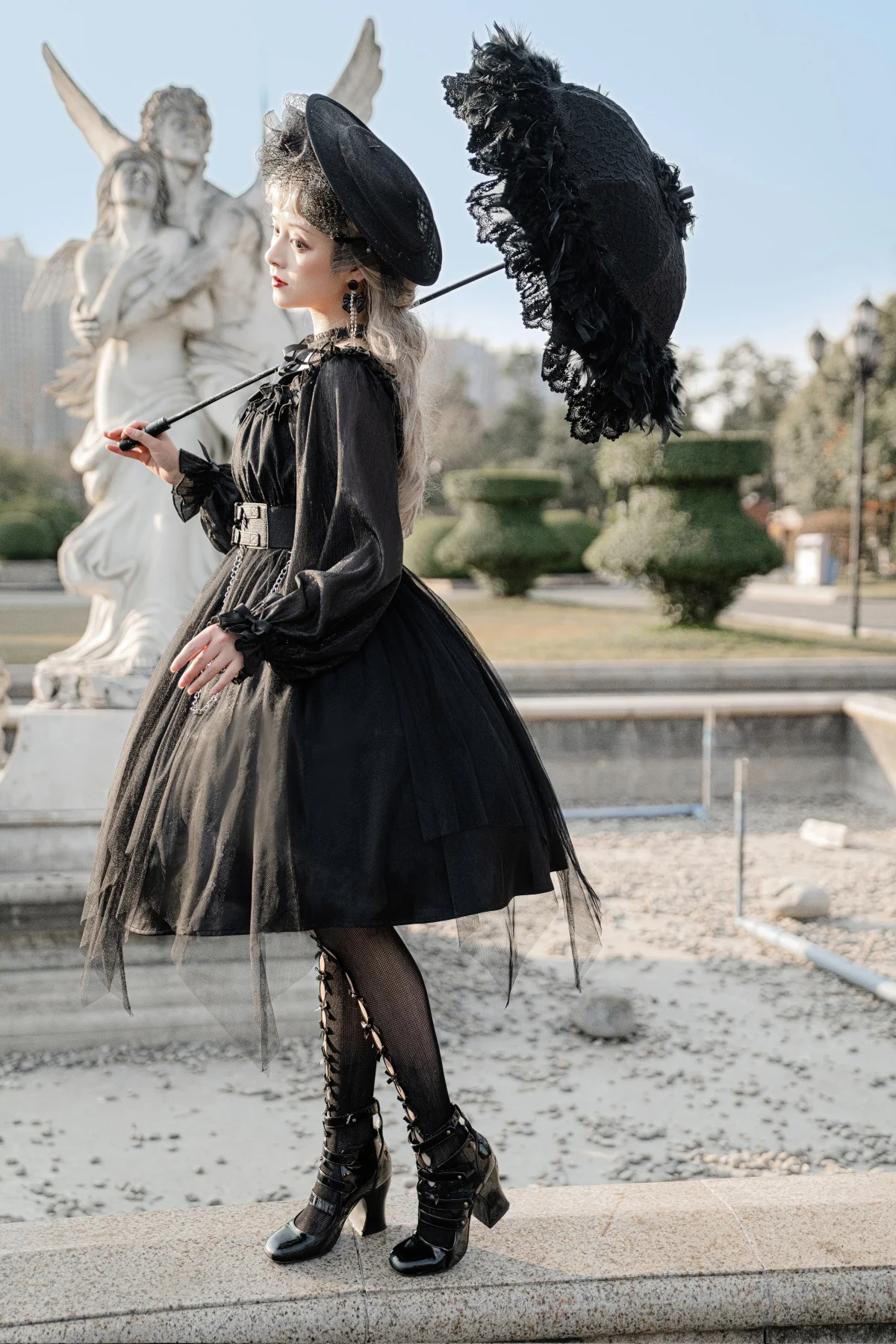 The Girl Assassin - Halloween Gothic Lolita Irregularly Hemline Dress - Image 34