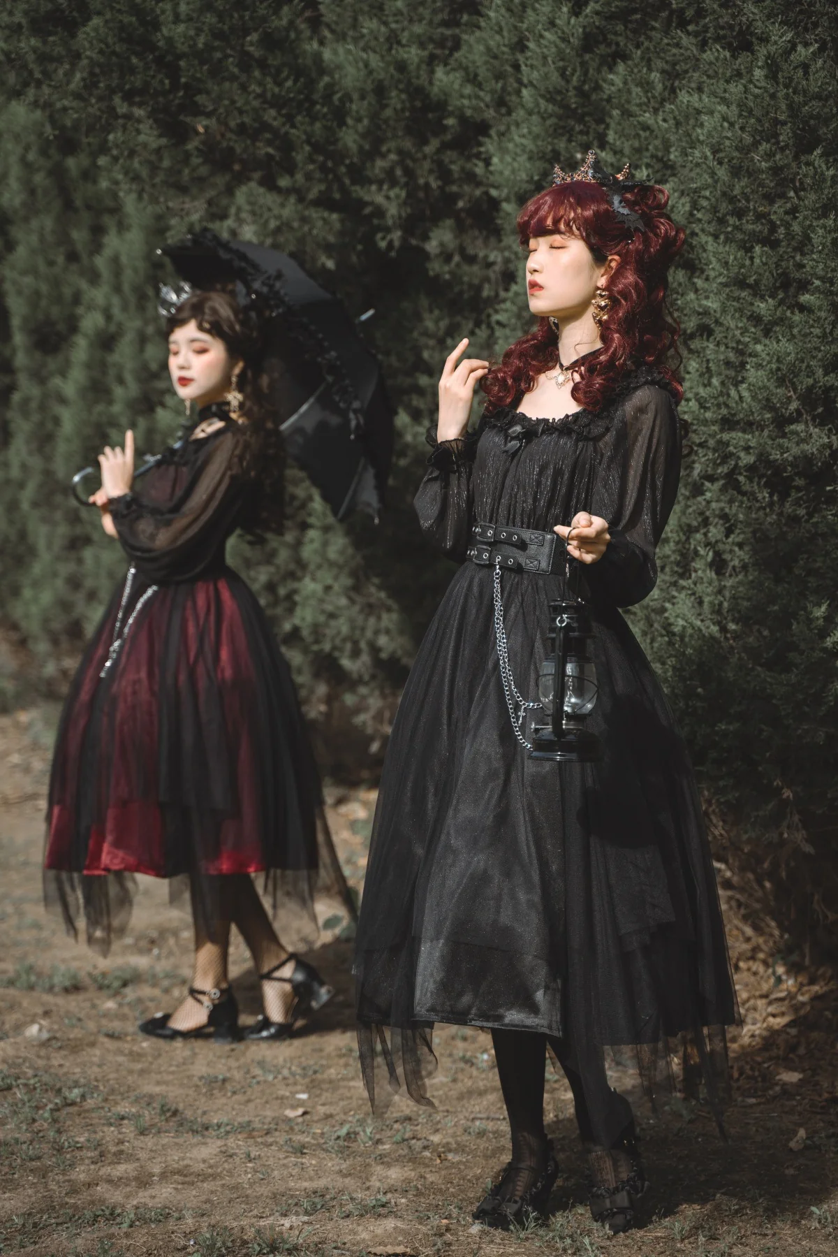 The Girl Assassin - Halloween Gothic Lolita Irregularly Hemline Dress - Image 6