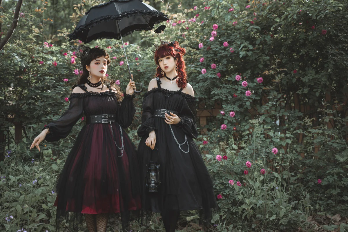 The Girl Assassin - Halloween Gothic Lolita Irregularly Hemline Dress - Image 9