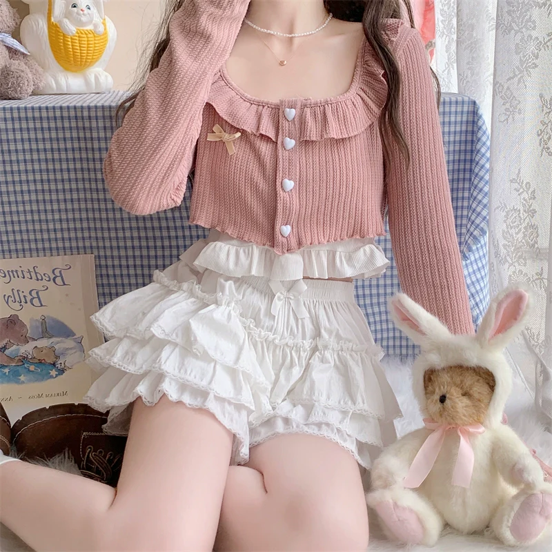 Cotton Lolita Bloomer, Loose Ruffled Hem - Image 3