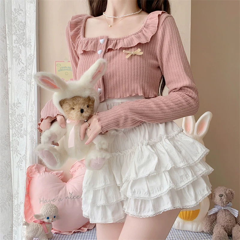 Cotton Lolita Bloomer, Loose Ruffled Hem - Image 4