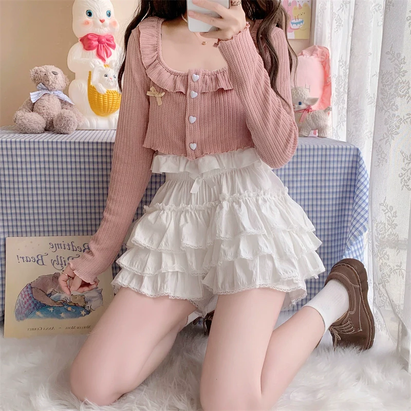 Cotton Lolita Bloomer, Loose Ruffled Hem - Image 8