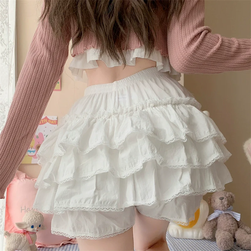 Cotton Lolita Bloomer, Loose Ruffled Hem - Image 9