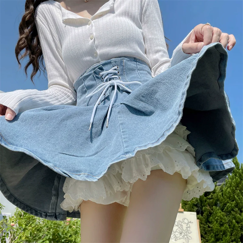 Cotton Lolita Bloomers, Tiered Hem Cake Shorts - Image 24