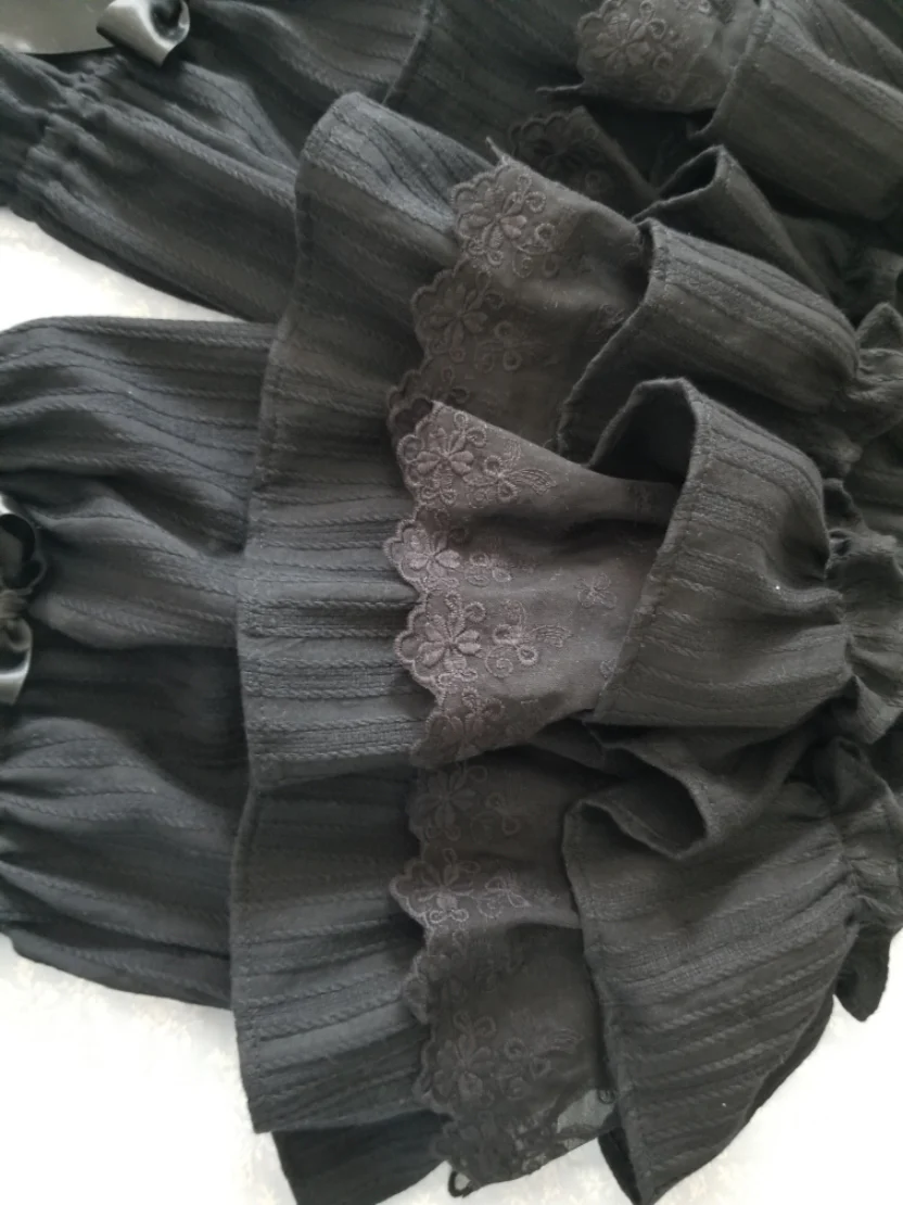 Cotton Lolita Bloomers, Tiered Ruffles - Image 11