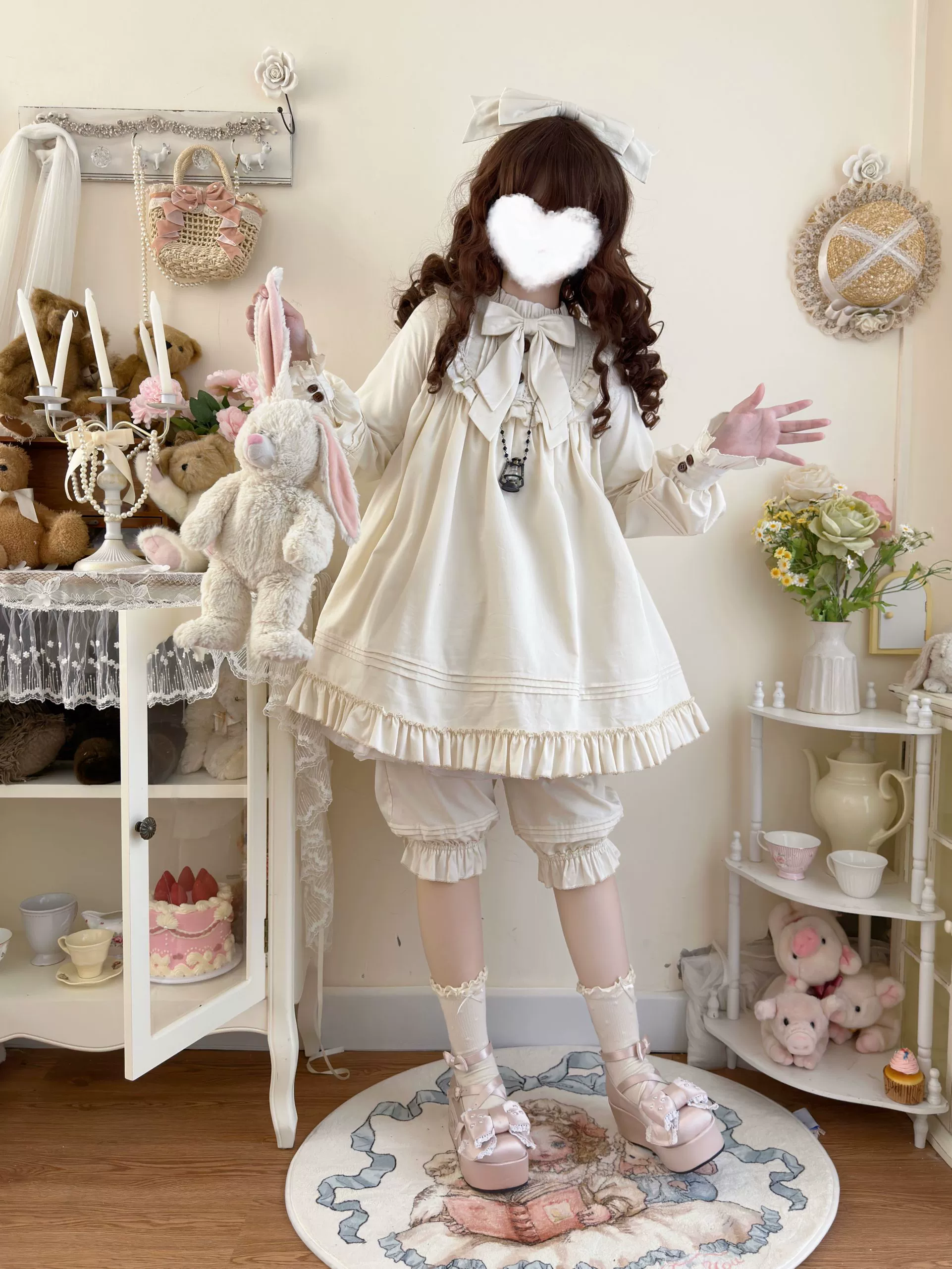Lullaby - Cotton Lolita OP Dress Kawaii Lolita Bloomers - Image 10