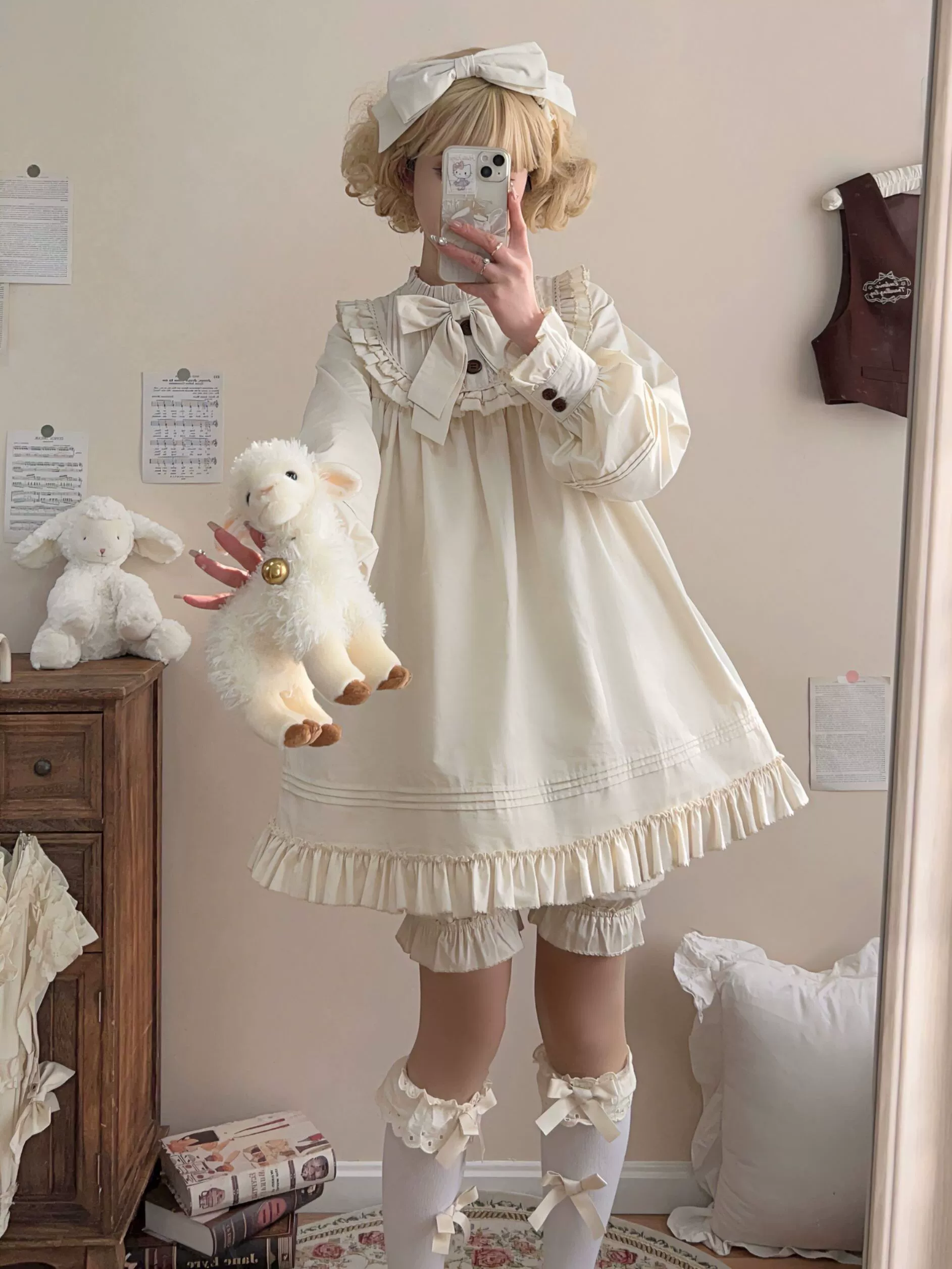 Lullaby - Cotton Lolita OP Dress Kawaii Lolita Bloomers - Image 11