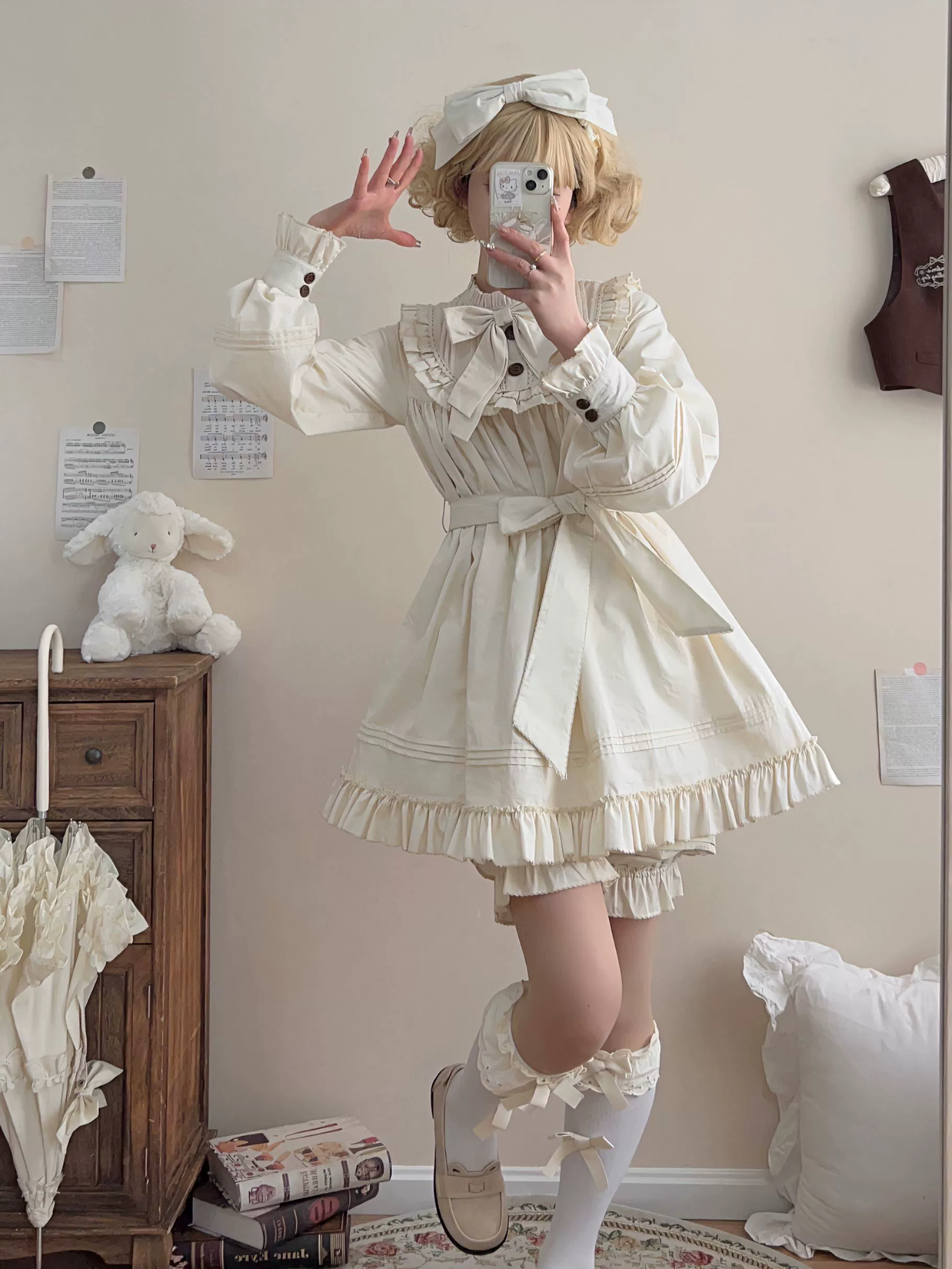 Lullaby - Cotton Lolita OP Dress Kawaii Lolita Bloomers - Image 12