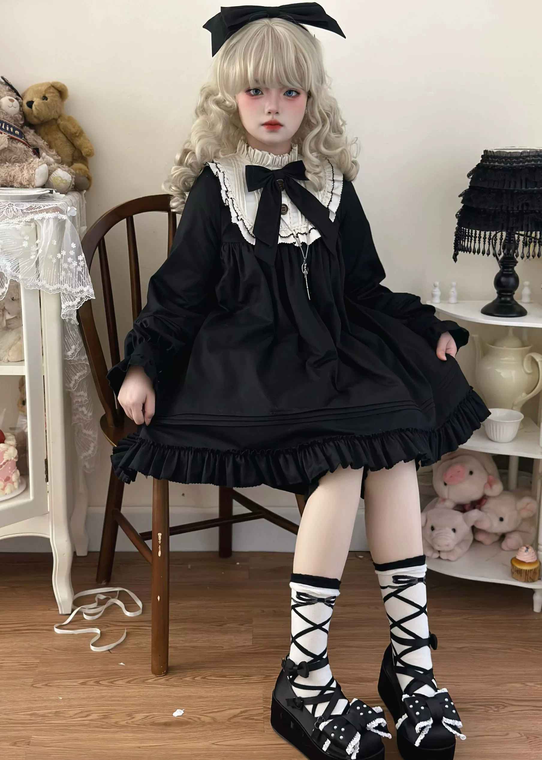 Lullaby - Cotton Lolita OP Dress Kawaii Lolita Bloomers - Image 18
