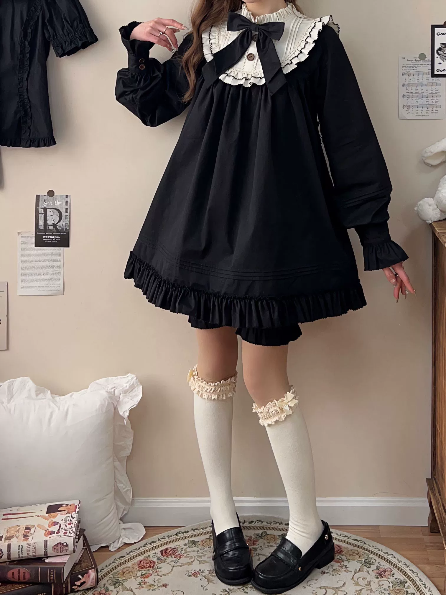 Lullaby - Cotton Lolita OP Dress Kawaii Lolita Bloomers - Image 21