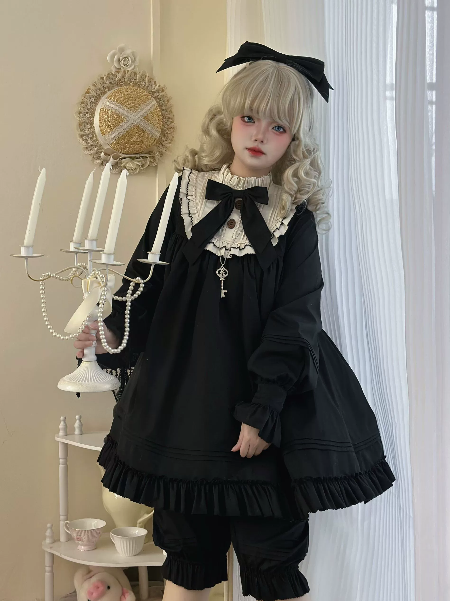Lullaby - Cotton Lolita OP Dress Kawaii Lolita Bloomers - Image 22