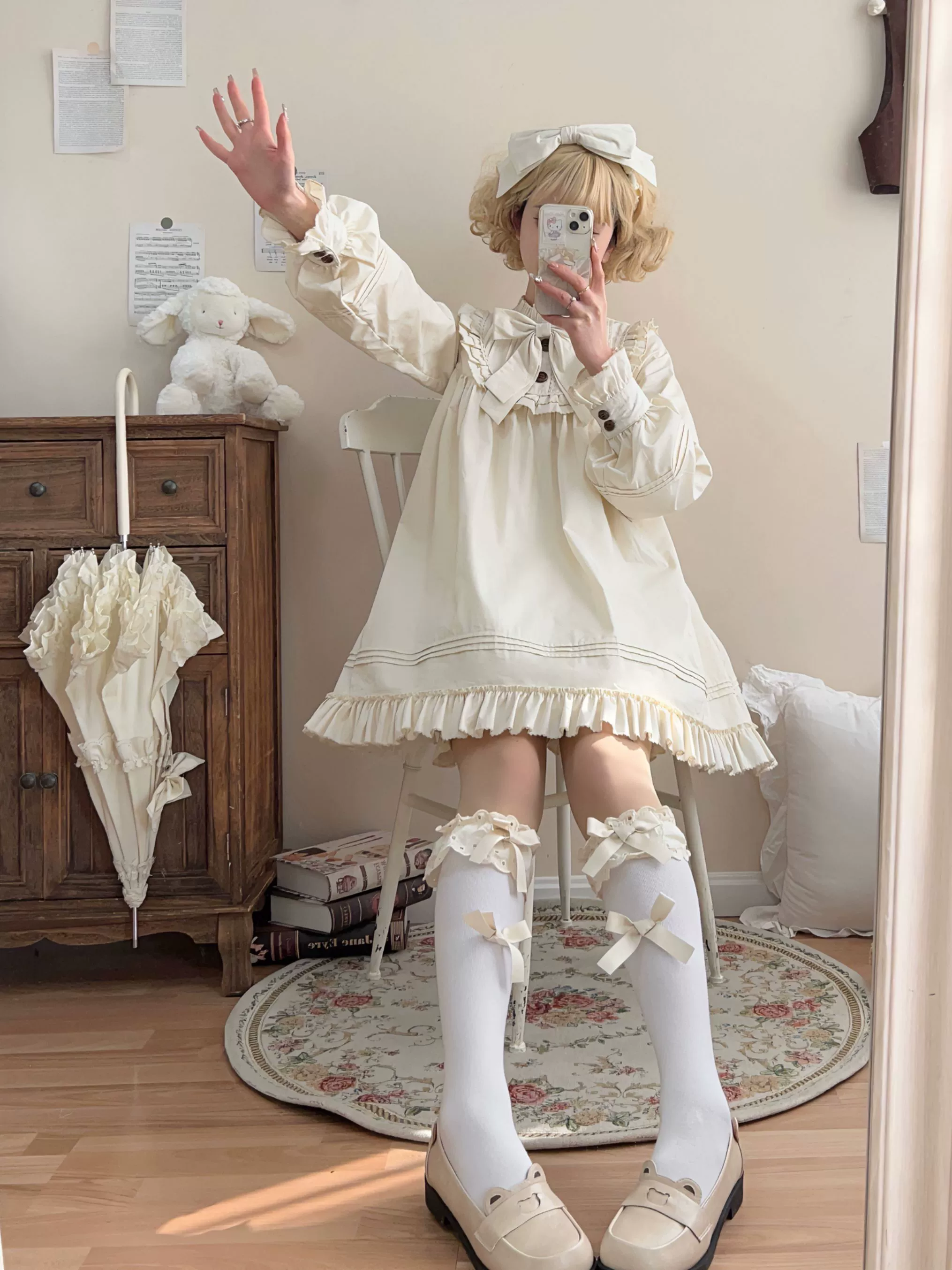 Lullaby - Cotton Lolita OP Dress Kawaii Lolita Bloomers - Image 7