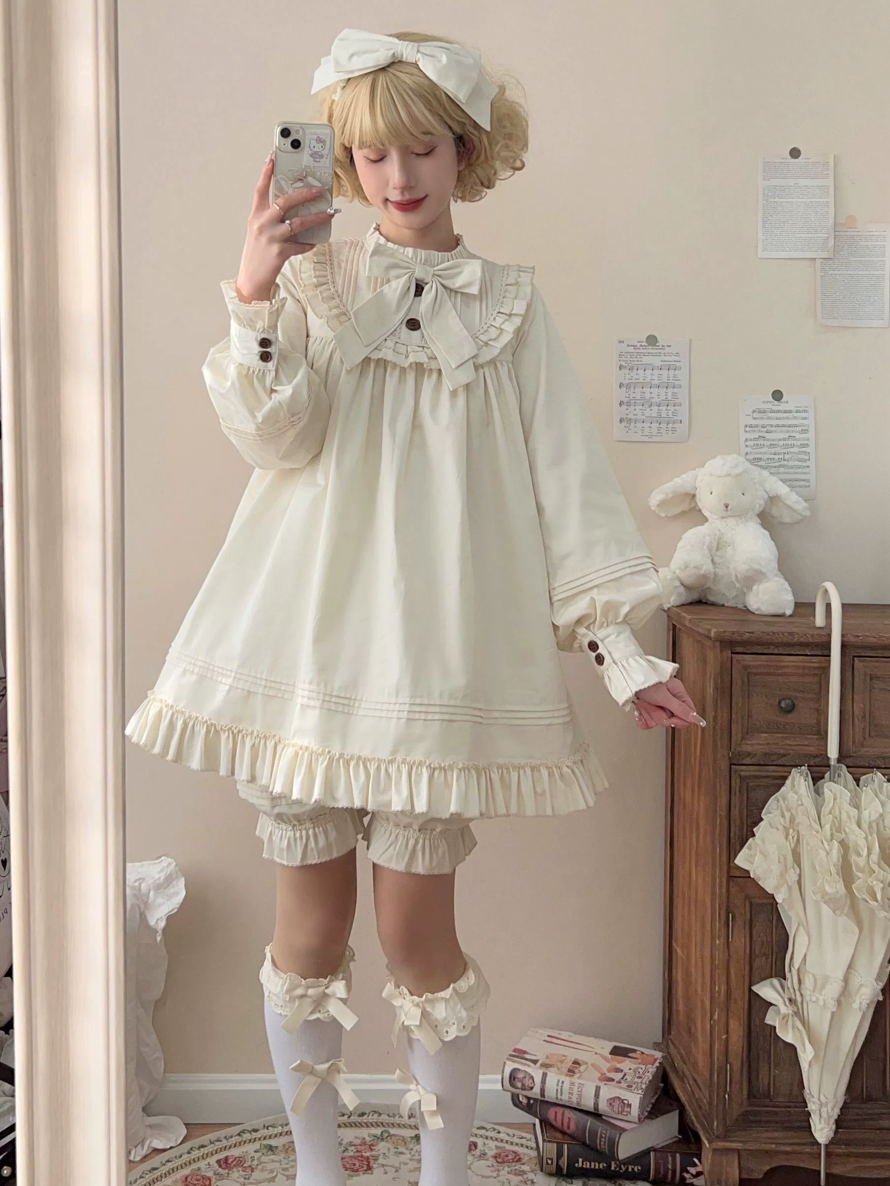 Lullaby - Cotton Lolita OP Dress Kawaii Lolita Bloomers - Image 8