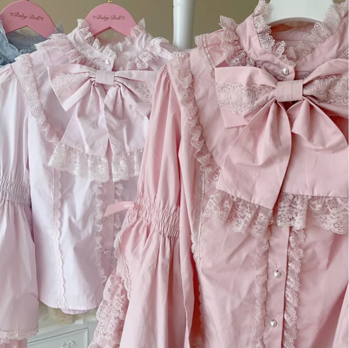 Plum Tree - Liliya's Secrets - Cotton Lolita Shirt Princess Sleeve Gorgeous Lolita Blouse - Image 15