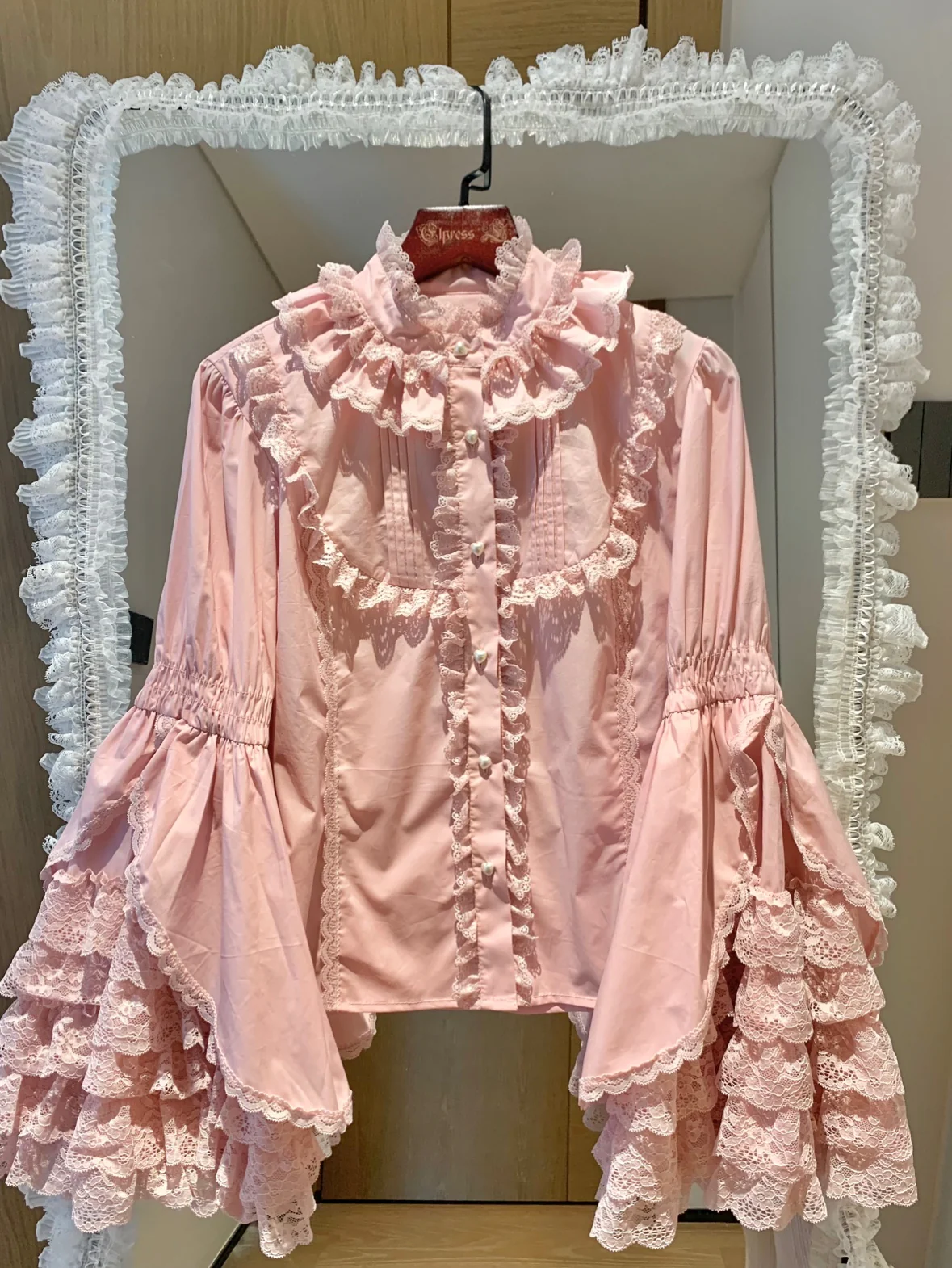 Plum Tree - Liliya's Secrets - Cotton Lolita Shirt Princess Sleeve Gorgeous Lolita Blouse - Image 4
