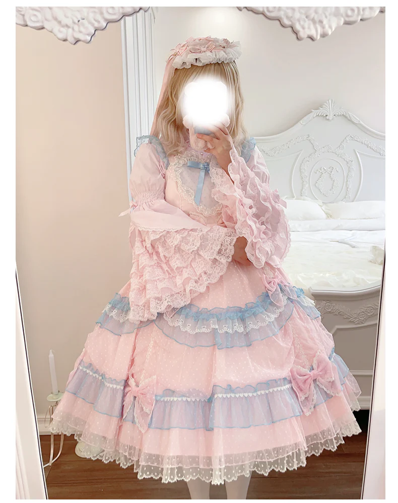 Plum Tree - Liliya's Secrets - Cotton Lolita Shirt Princess Sleeve Gorgeous Lolita Blouse - Image 5