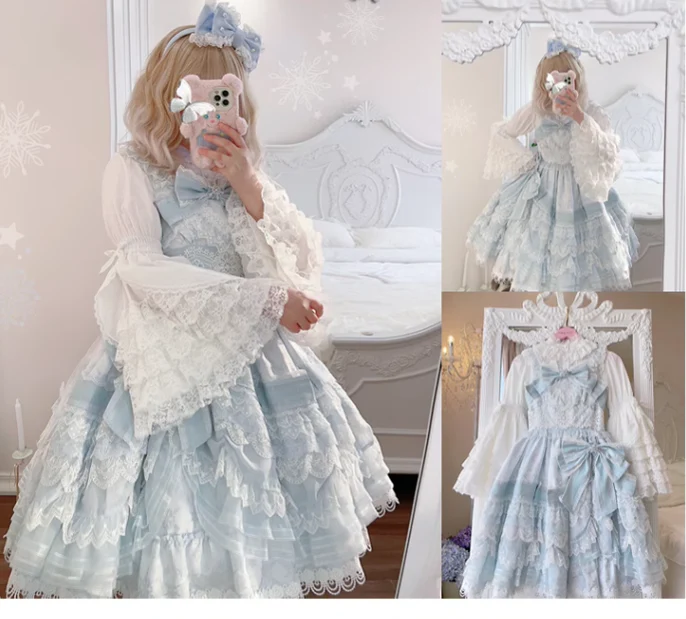 Plum Tree - Liliya's Secrets - Cotton Lolita Shirt Princess Sleeve Gorgeous Lolita Blouse - Image 9