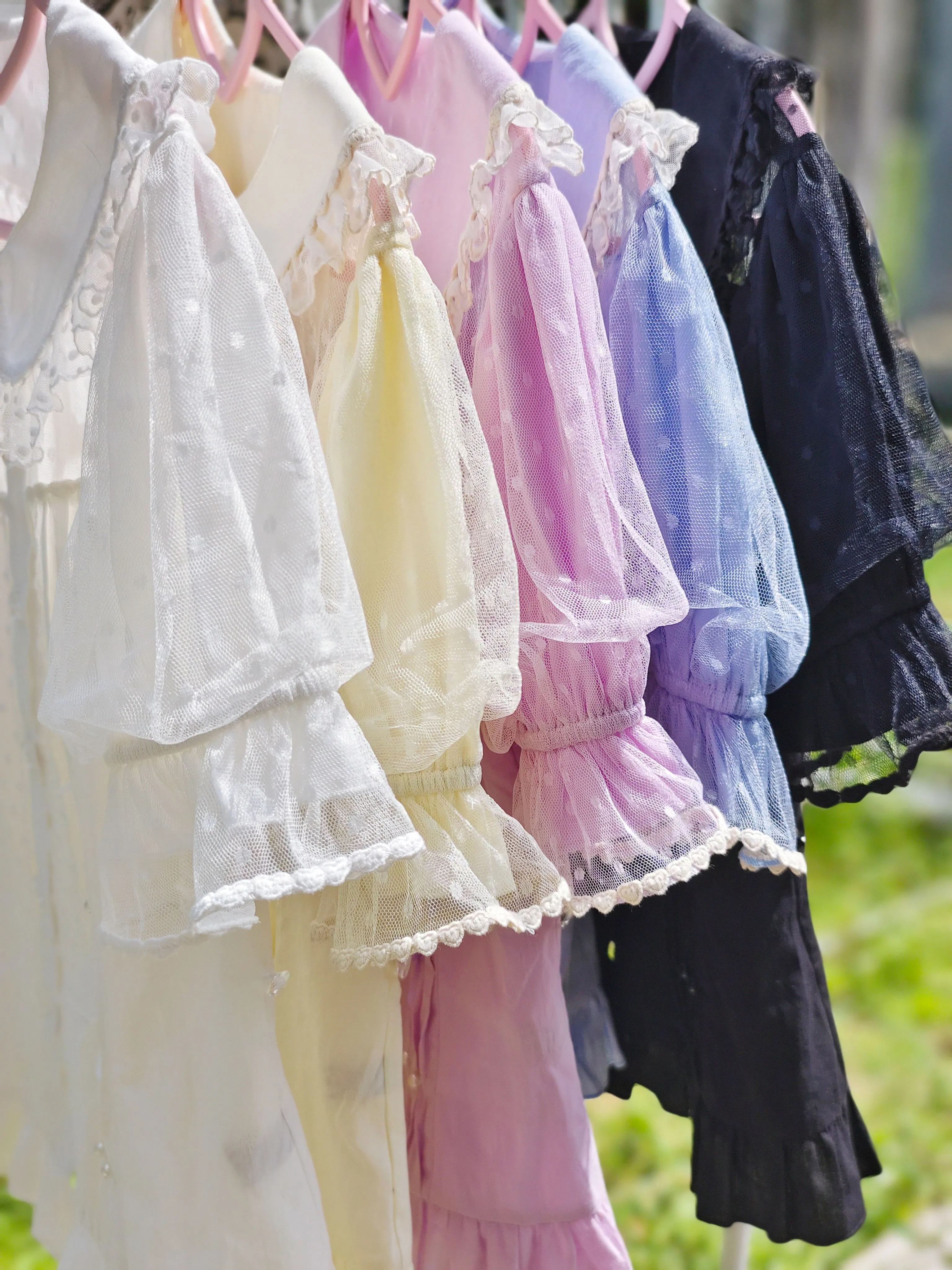 Little Heart - Cotton Lolita Shirt Versatile Puffy Sleeve Blouse - Image 13