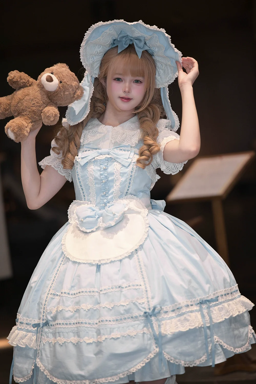 Vintage Petal Rabbit - Cotton Old School Lolita JSK Dress, Petal-Shaped Hem - Image 27