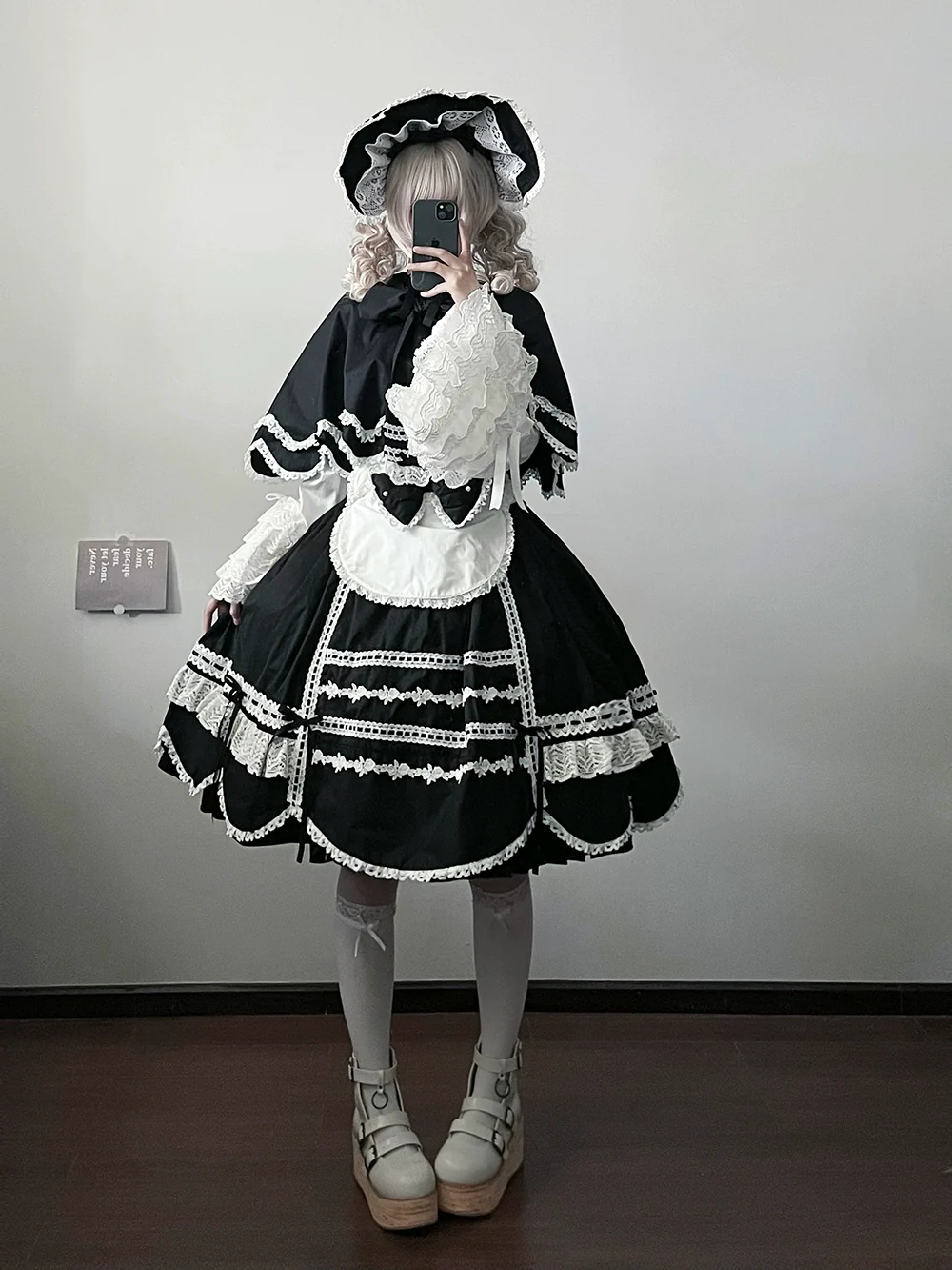 Vintage Petal Rabbit - Cotton Old School Lolita JSK Dress, Petal-Shaped Hem - Image 38