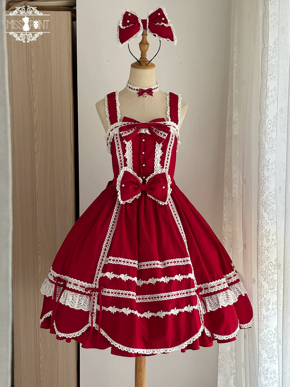 Vintage Petal Rabbit - Cotton Old School Lolita JSK Dress, Petal-Shaped Hem - Image 49