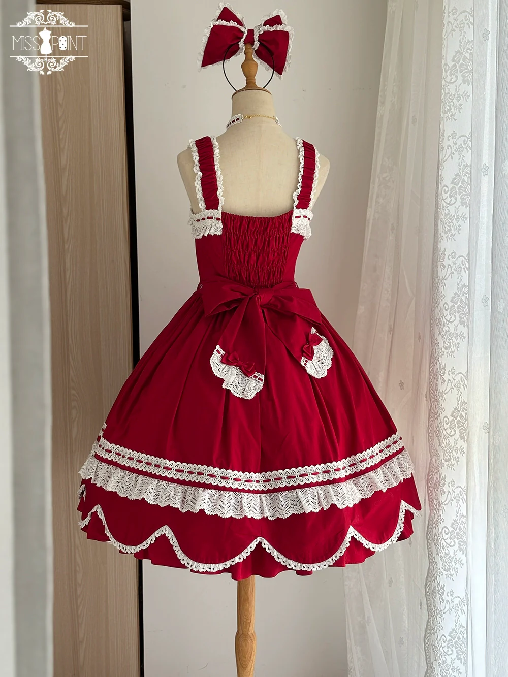 Vintage Petal Rabbit - Cotton Old School Lolita JSK Dress, Petal-Shaped Hem - Image 51