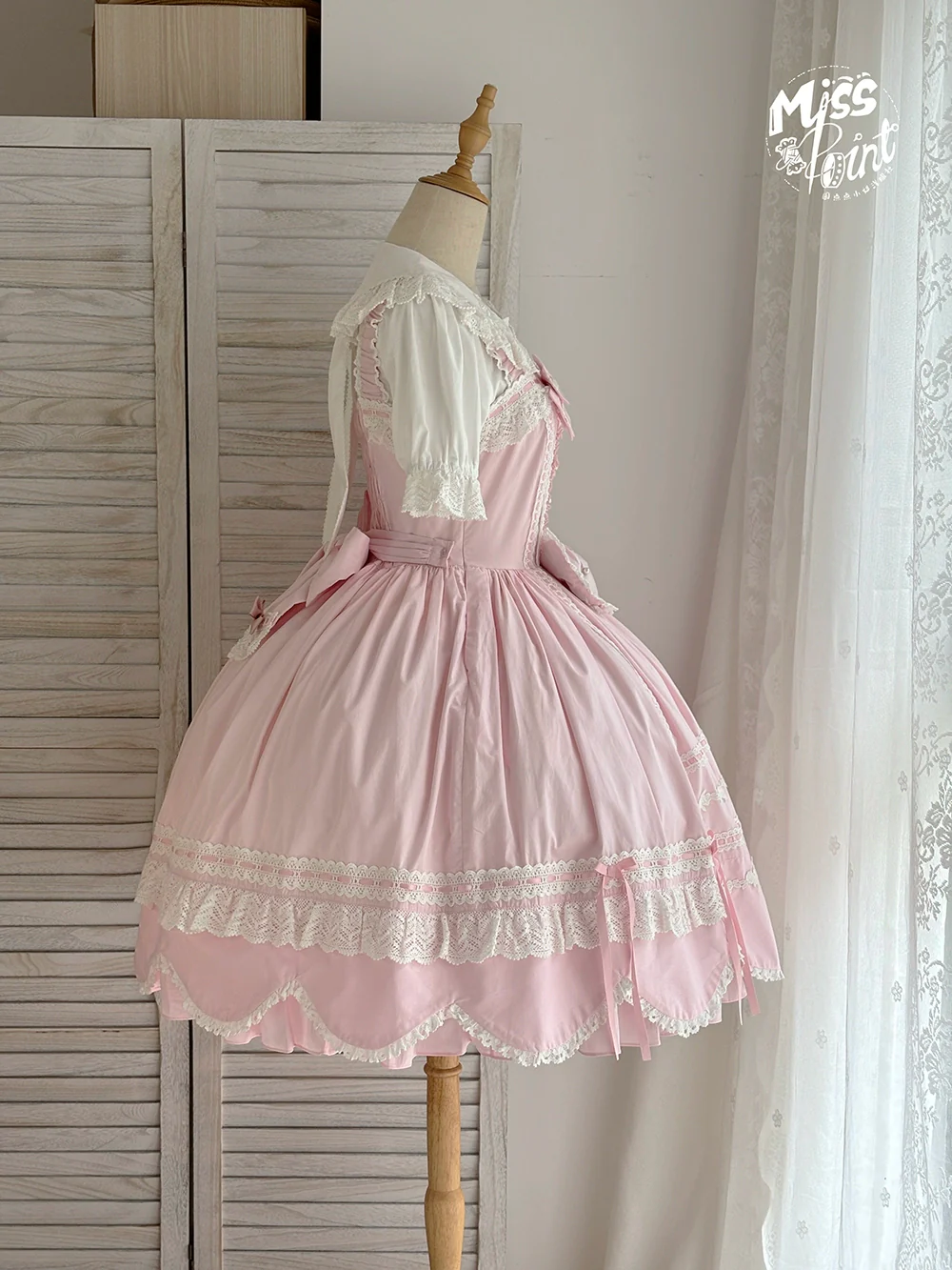 Vintage Petal Rabbit - Cotton Old School Lolita JSK Dress, Petal-Shaped Hem - Image 53