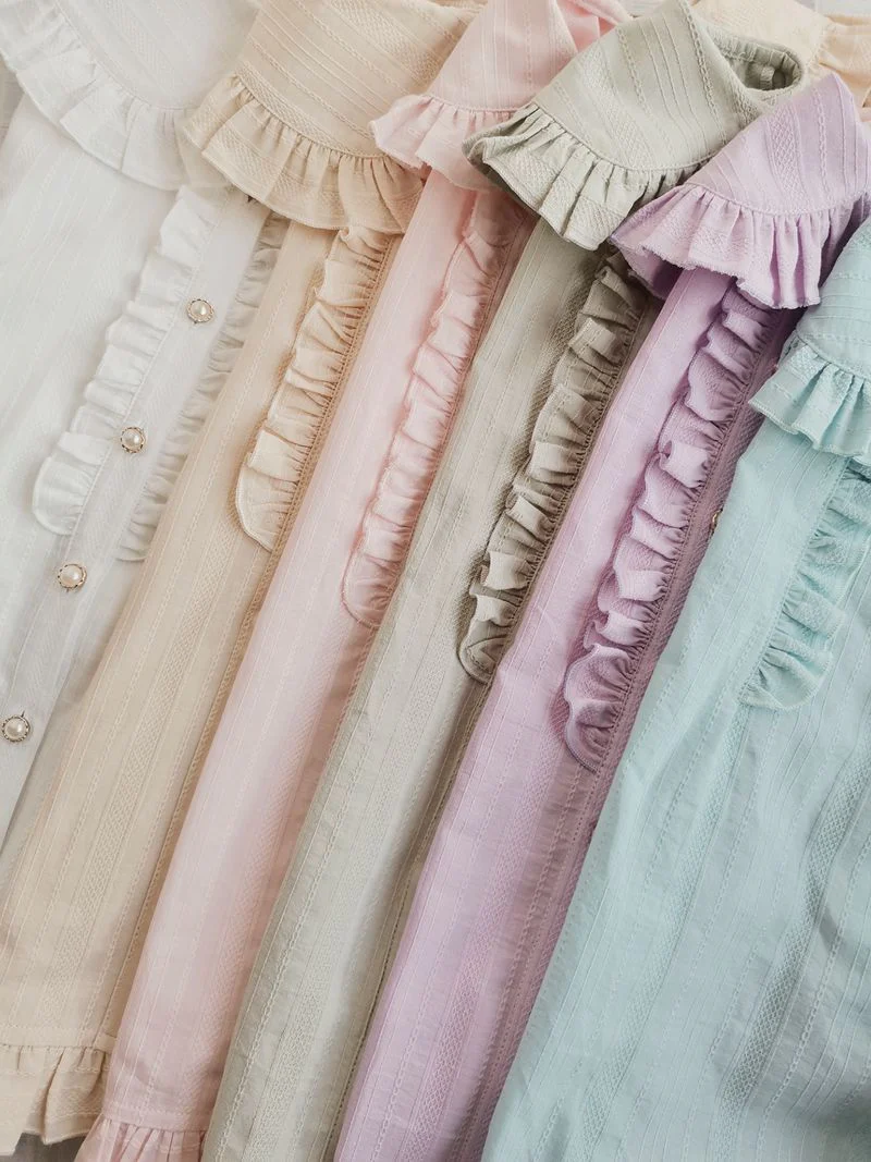 Cotton Sweet Lolita Blouse, Flounce Ruffles - Image 7