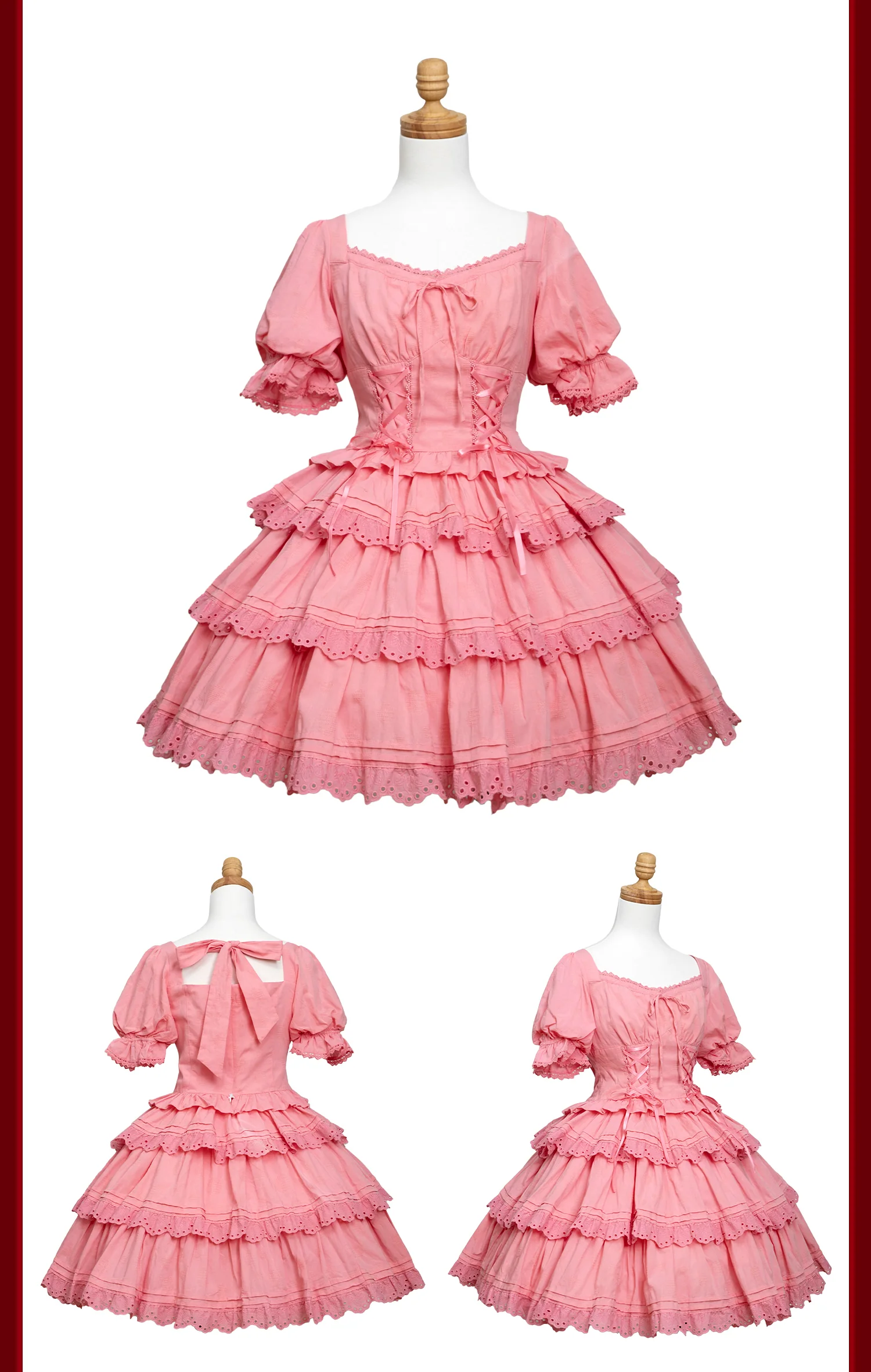 MEEKWIND - Miss Flora - Cotton Sweet Lolita Dress Set Doll-like OP and JSK - Image 16
