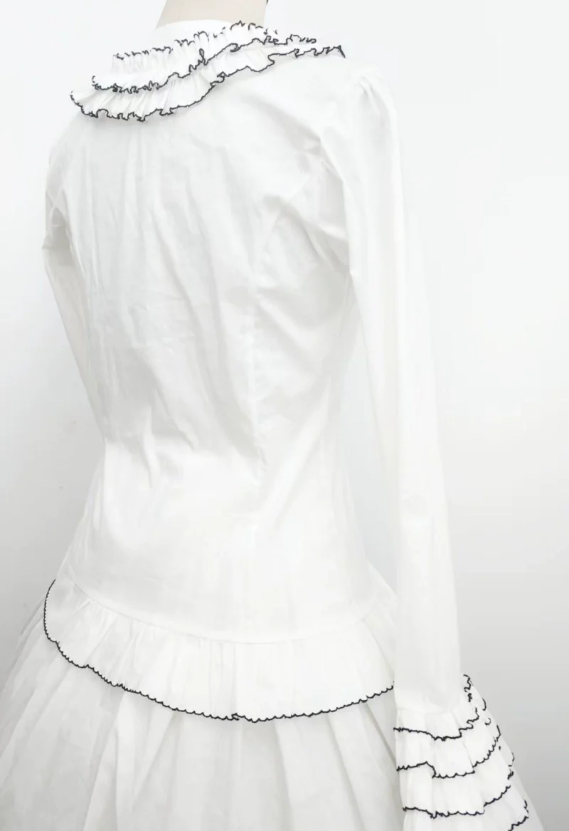 Cotton Sweet Lolita Shirt, Flared Cuffs - Image 7