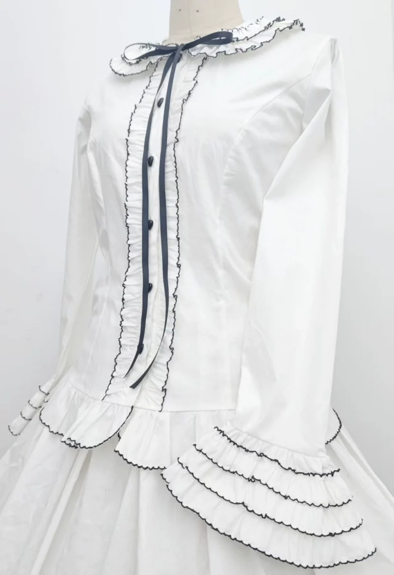 Cotton Sweet Lolita Shirt, Flared Cuffs - Image 8