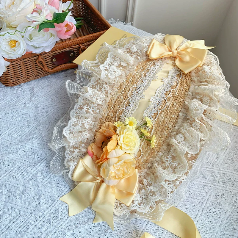With PUJI - Letter and Poetry Sunflower Matters - Country Lolita JSK Embroidered Printed Lolita Dress - Image 22