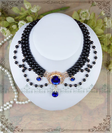 Customized Lolita Pearl Necklace with Gemstone Pendants - Image 17