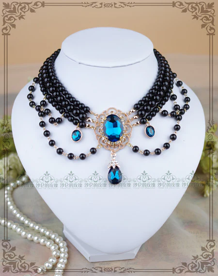 Customized Lolita Pearl Necklace with Gemstone Pendants - Image 18