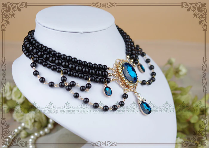 Customized Lolita Pearl Necklace with Gemstone Pendants - Image 20
