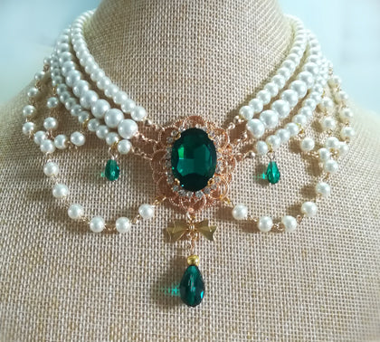 Customized Lolita Pearl Necklace with Gemstone Pendants - Image 23