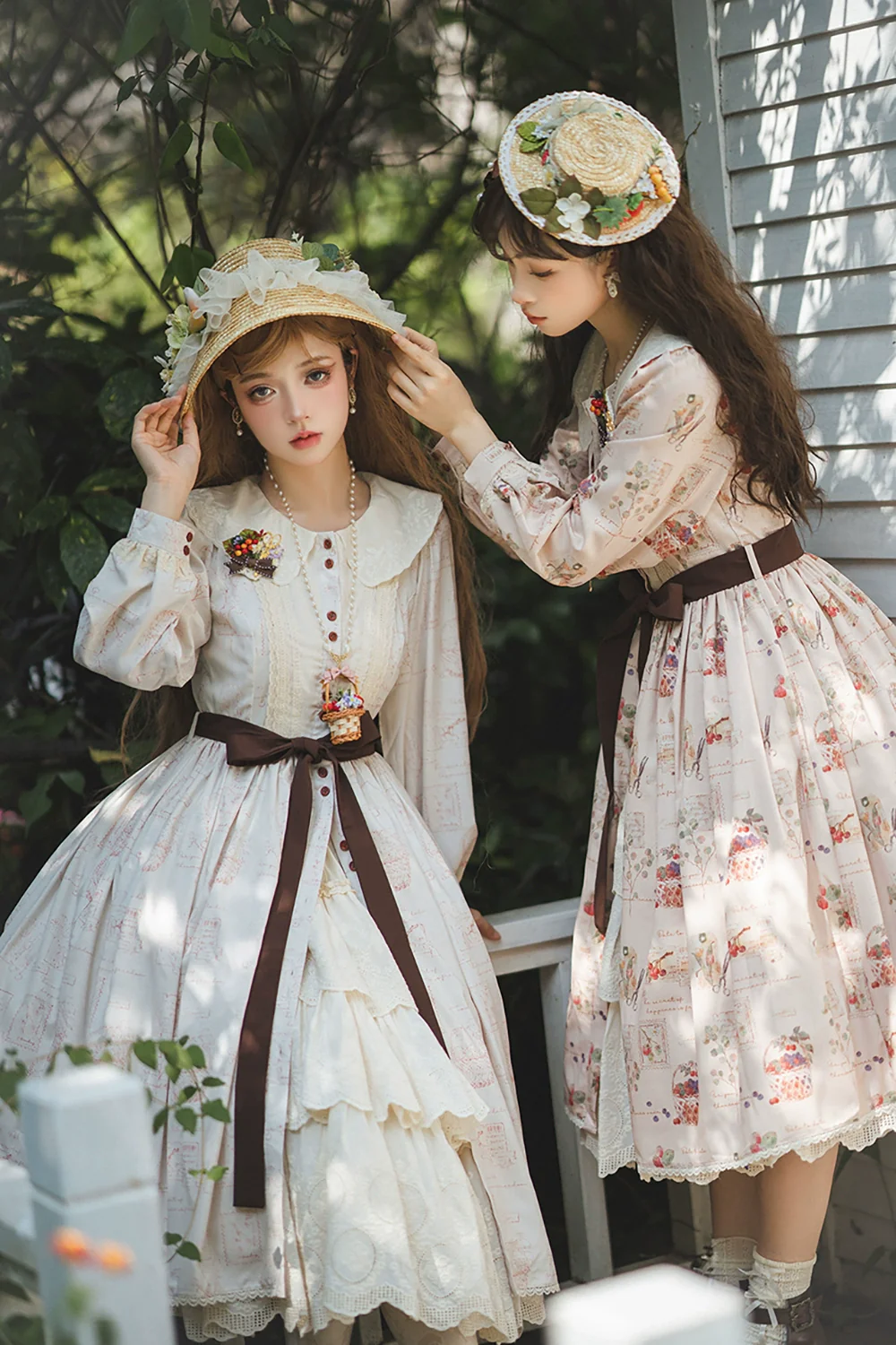 Chubby Fox in the Forest - Customized Lolita Skirt Embroidery Lace Cotton Lolita Skirt - Image 13