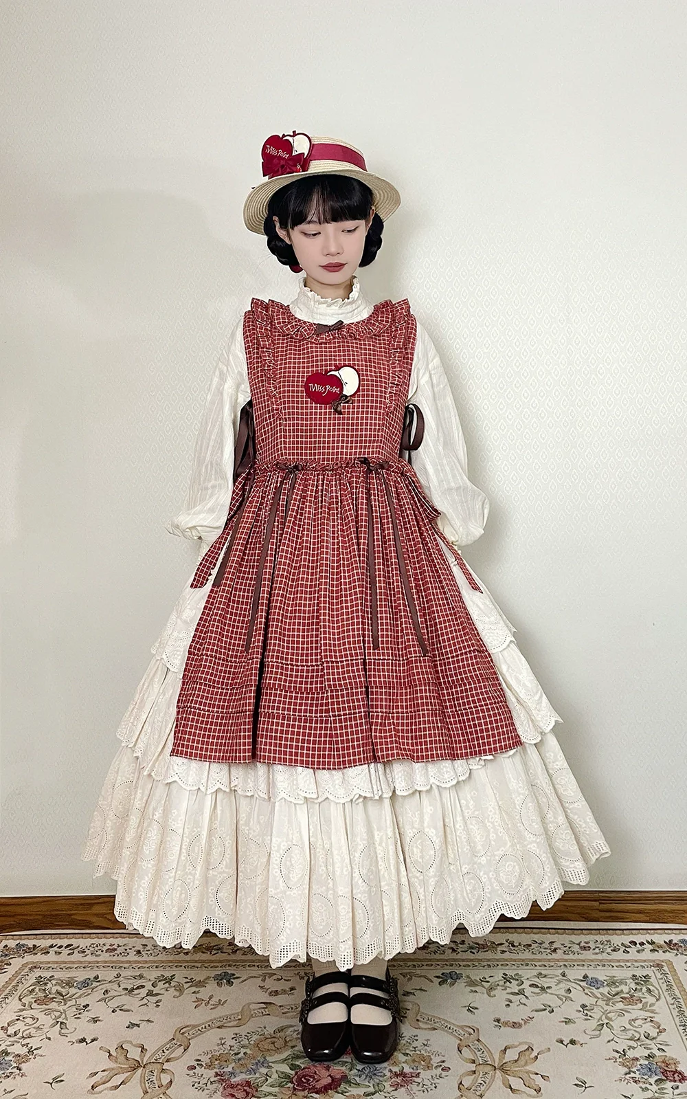 Chubby Fox in the Forest - Customized Lolita Skirt Embroidery Lace Cotton Lolita Skirt - Image 47