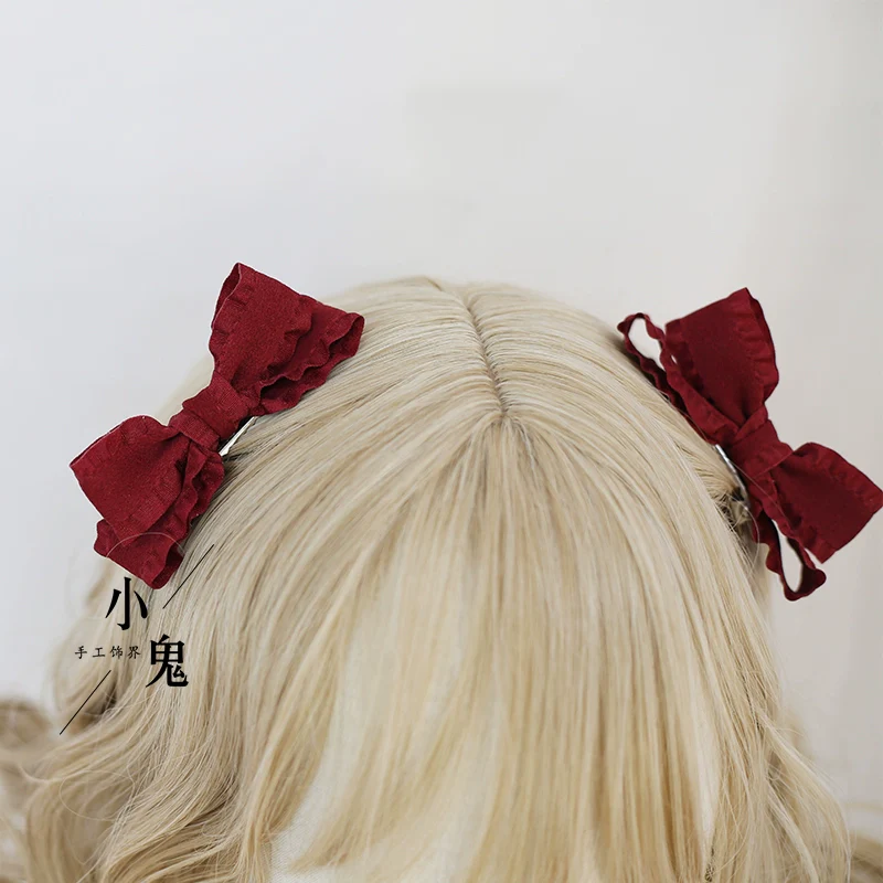 Xiaogui - Cute Lolita Headwear Ponytail Hairclips Daily Lolita Accessories - Image 13