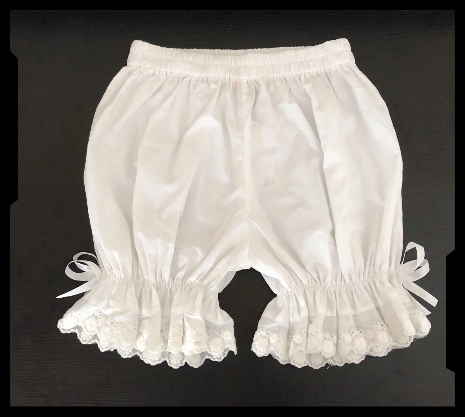 Daily Cotton Lolita Bloomers, Black and White - Image 3
