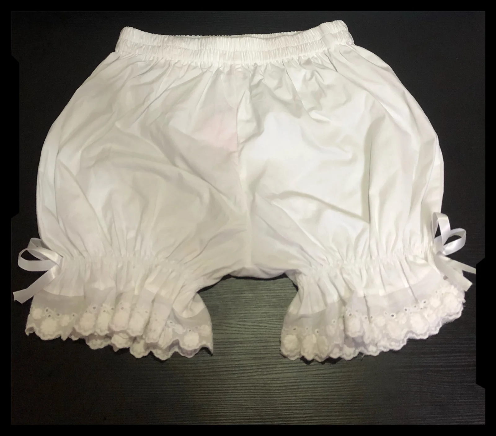Daily Cotton Lolita Bloomers, Black and White - Image 6