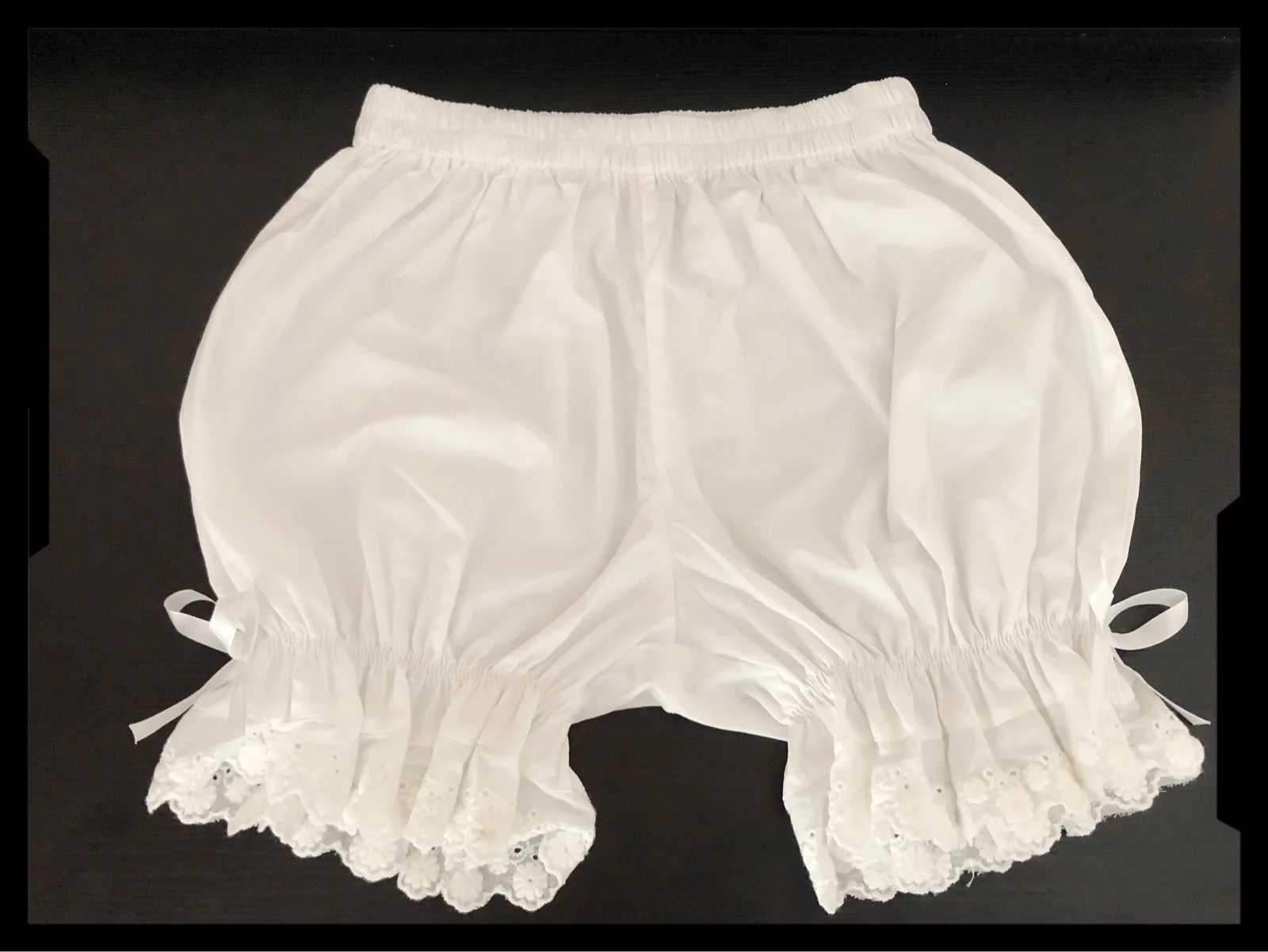 Daily Cotton Lolita Bloomers, Black and White - Image 7