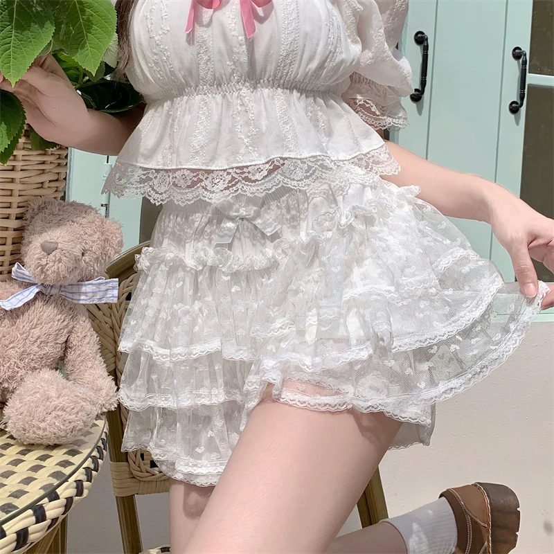 Daily Lolita Bloomers, Floral Cotton Summer Leggings - Image 3