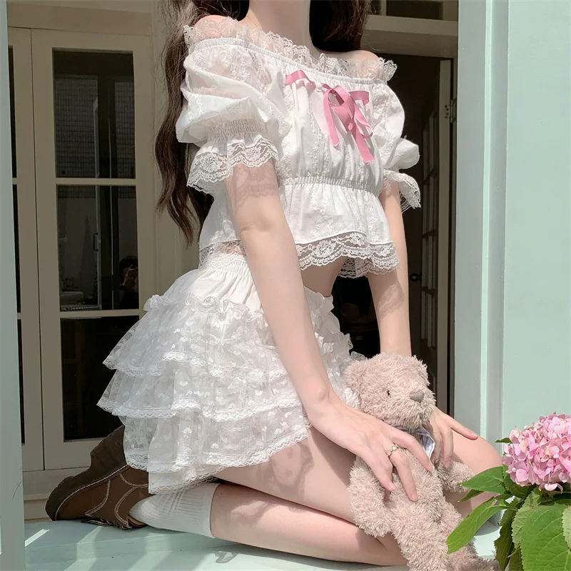 Daily Lolita Bloomers, Floral Cotton Summer Leggings - Image 5