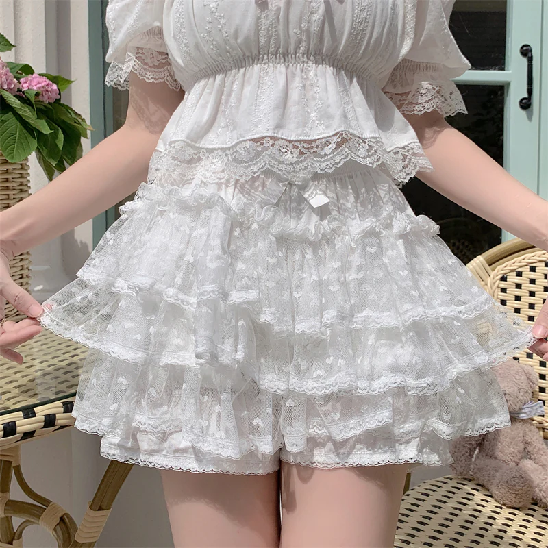 Daily Lolita Bloomers, Floral Cotton Summer Leggings - Image 8